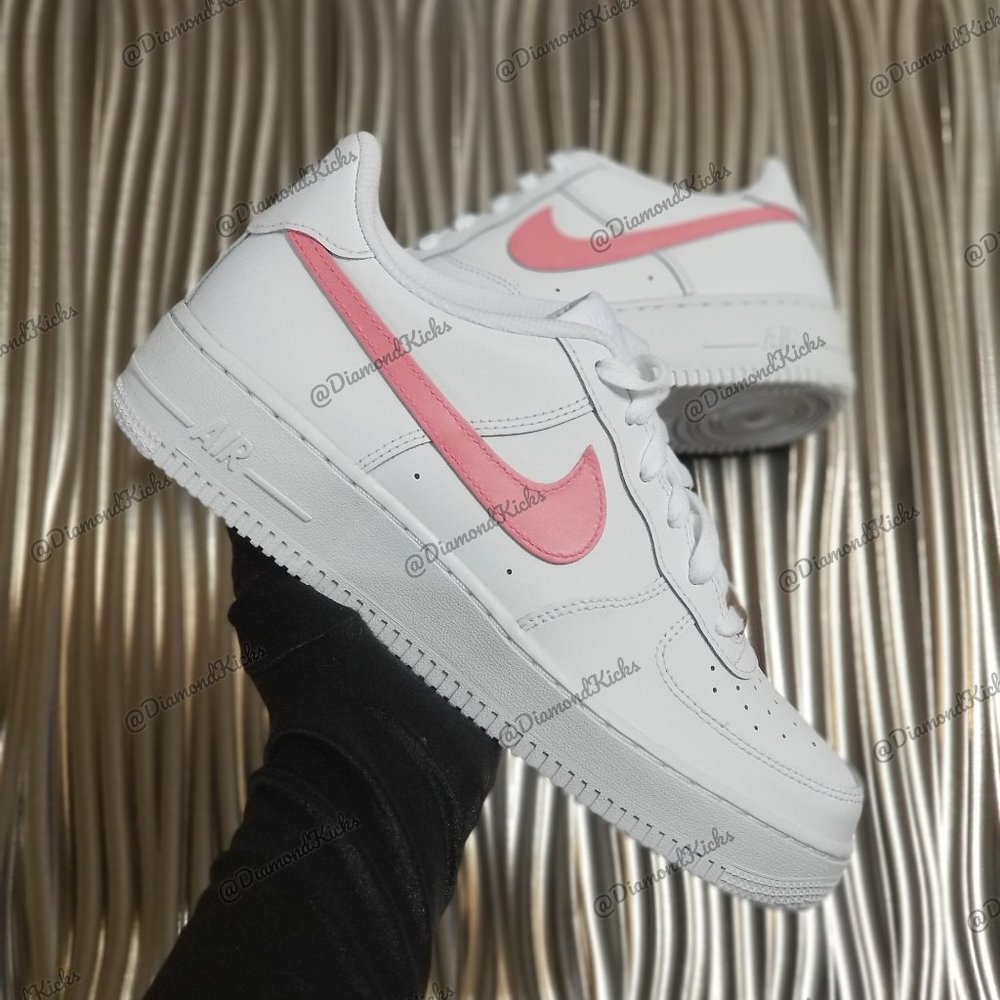 Custom Nike Air Force 1 Custom White Pink - Picture 3 of 3